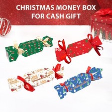 Christmas Money Gift Boxes - 4Pcs Surprise Pull Pouch, Candy Pull Out Box#