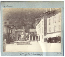 France, Village de Sassenage, Fontaine  Vintage albumen print.  Tirage albumin