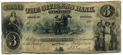 Rare billet 3 dollars - (82),