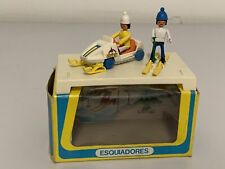 Jouet Ancien Guisval Esquiadores Moto Neige Chiquival No Majorette Matchbox