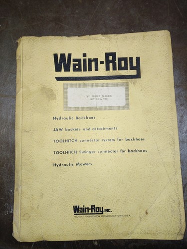 Wain roy series backhoe - "f",