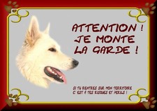 PLAQUE DE GARDE BERGER BLANC