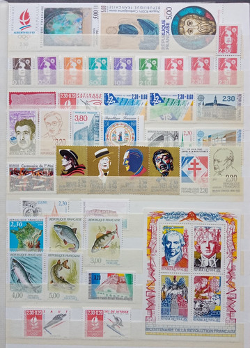 France timbres differents - france, 42