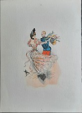 Danse avec militaire par Albert Guillaume Fin de siècle