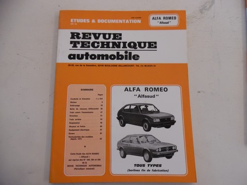 Rta alfa romeo alfasud - rta,