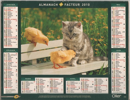 2010 calendrier des postes - 2010,