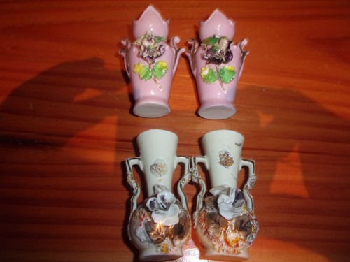 Paire vases miniature en - paire,