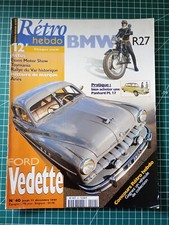 AI074 Rétro Passion Hebdo N°40 moto BMW R27 Panhard PL17 Ford vedette