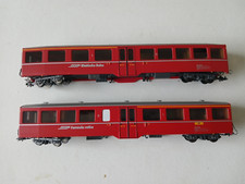 Collection Bemo Hom / lot de 2 voitures RHB AB 1515 et AB 1516