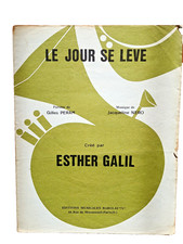 Partition de "LE JOUR SE LÈVE" par Esther Galil © 1971