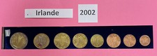 Série de 8 pièces Irlande 2002 de 1 cnt à 2 euros Neuve 🇮🇪