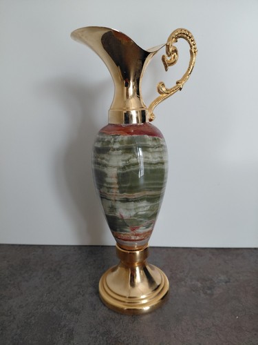 Vase décoratif marbré vert