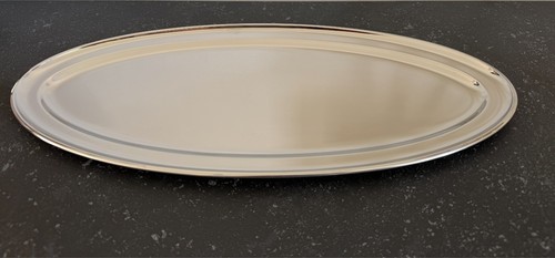 Plat long ovale - ovale, inox