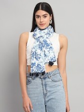 Foulard Long En Coton Floral