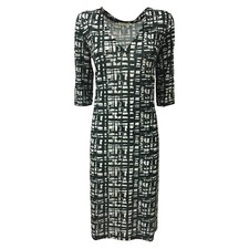 LA FABRIQUE Robe Femme Jersey Anthracite / Glacé Modèle 18E-686 Made IN Italy