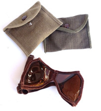 Lunettes de montagne pliante. Troupes alpines, chasseurs alpins. Années 50.