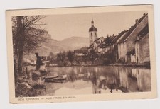 CPA ? Ornans vue prise en aval barque église rivière Loue 1946 25