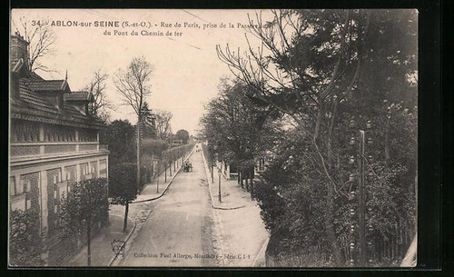 Cpa ablon sur seine - cpa, rue