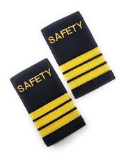 Uniforme Marin Officier De Sécurité Navale Épaulettes À Trois Rayures Paire