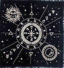 Serviettes de table carrées 18" constellation tarot carte sorcellerie coton a...