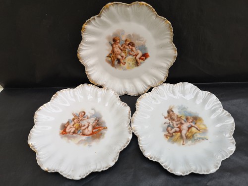 Lot assiettes porcelaine - 3,