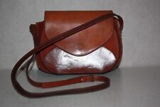 SEZANE Sac Bandoulière Cuir et Croûte de Cuir Marron BON ETAT