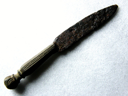 Rare couteau romain bronze - couteau,