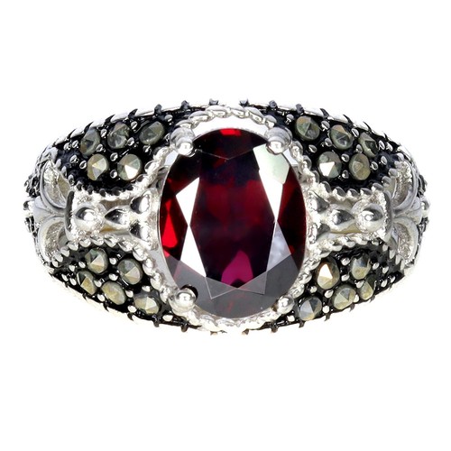 925 bague argent ovale - bague,