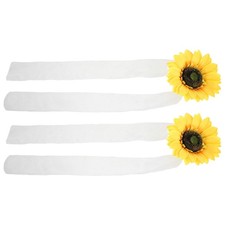  Lot de 2 embrasses de rideaux tournesol : accroche-rideaux fleuris -