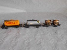 Vintage HO model railway wagons Marklin tankers Shell BP Bordeaux wine