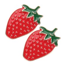 2 Pcs Épinglette Fraise