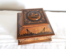 ANCIENNE Boîte Coffret Cave à Cigarettes Cigares en BOIS