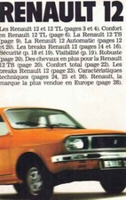 Catalogue brochure Renault 12