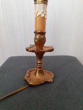 PIED DE LAMPE BRONZE DORE H 23 cm