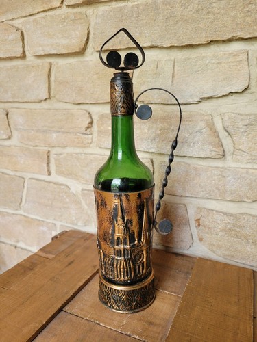Bouteille musicale verre verte - bouteille,
