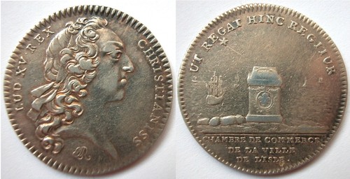 Jeton argent louis chambre - louis, xv