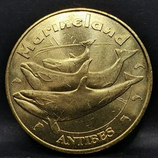 JETON TOURISTIQUE MDP 2008 LES ORQUES MARINELAND ANTIBES / MEDAILLE 34 mm