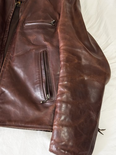 Aero leather cafe racer brown - aero,