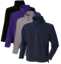 Henbury Noir Gris Violet ou Bleu Micro Polaire Veste Fermeture Éclair