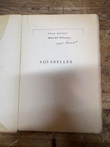 émile henriot aquarelles - -,