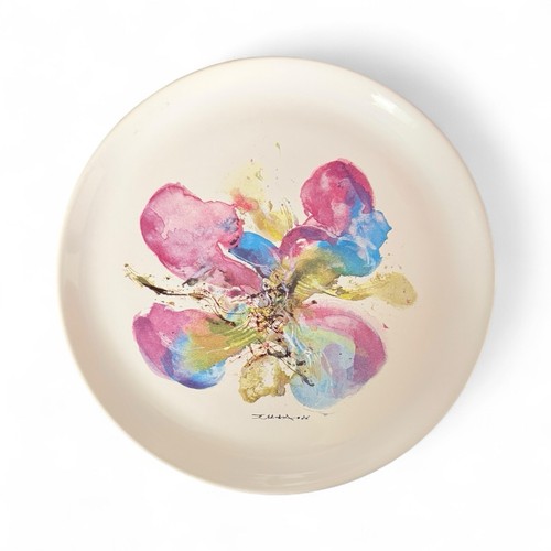 Zao wou assiette orchidées - wou-ki,