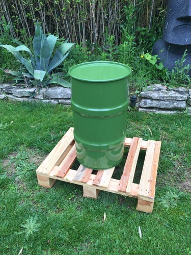 Baril métal litres vert - métal,
