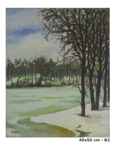 Vieux tableau signé bert - vieux,