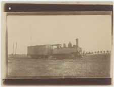 WW1. Guerre 14-18. Locomotive à vapeur. Decauville ? Chemin de fer.