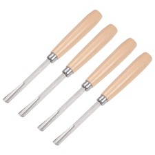 Couteau 9mm Chrome Droit Demi-Sculpture Outil 165mm Longueur Poignée 4pcs