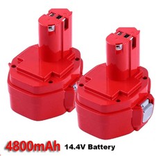 2Pcs 14,4V 4.8Ah Ni-MH Batterie pour Makita PA14 1420 1422 1433 1434 1435 192600