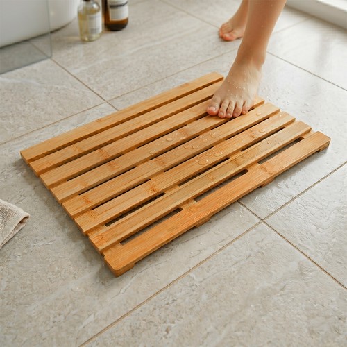 Tapis bain bambou - tapis,