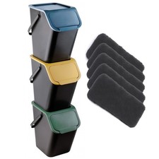 Lot de 3 poubelles de tri