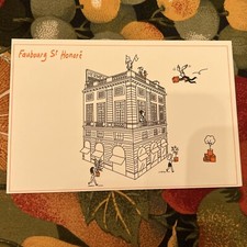 Neuf! Hermes Carte postale / faubourg st honoré magasin