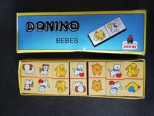Jeu de société vintage en bois "Domino Bébés", Joc-Di ANIMAUX/JOUET